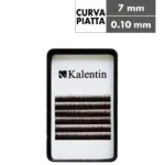 Kalentin Extensión de Cejas Planas Marrón Oscuro 7mm